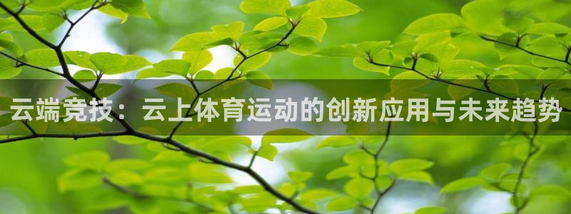 bbin视讯游戏官网：云端竞技：云上体育运动的创新应用与未来趋势
